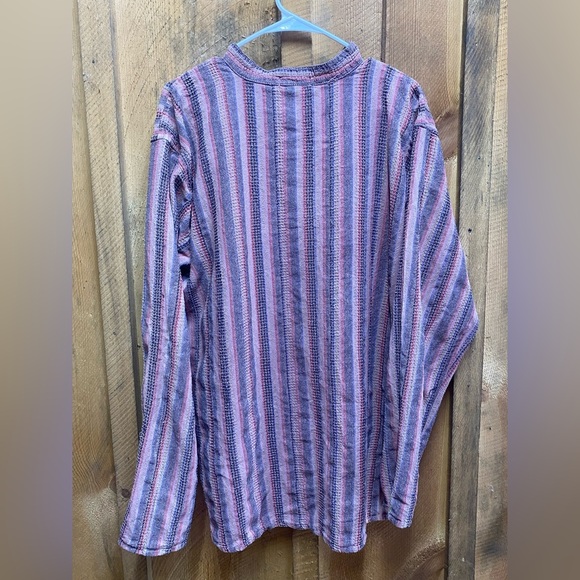 Kathmandu Long Sleeve Mens Shirt Vintage Y2K Hippy Minimalist Crew Neck Large - Picture 6 of 7